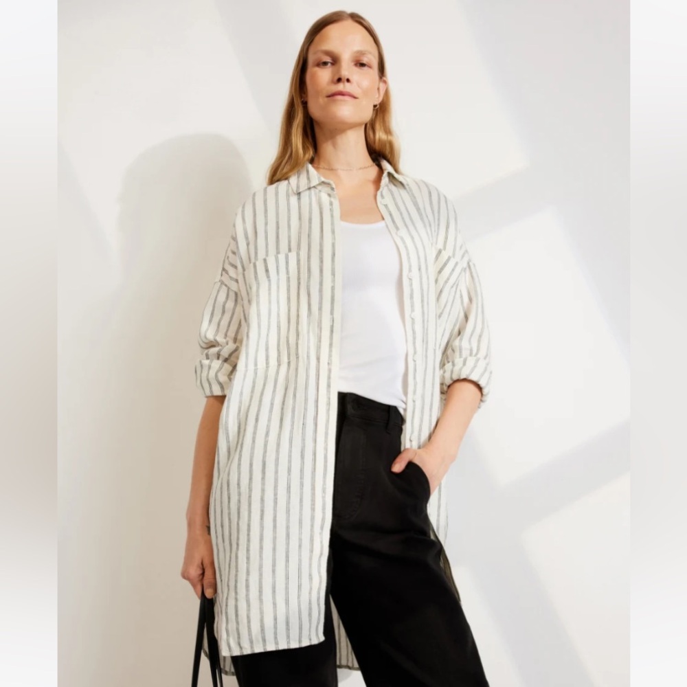 Everlane Way Long Linen Shirt